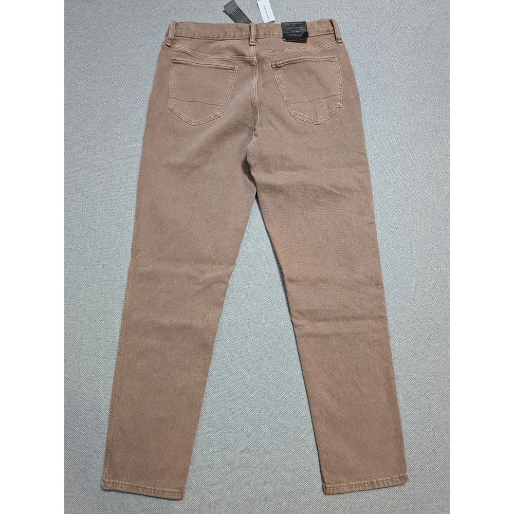 Banana Republic Mens 30x30 Athletic Fit Tan Brown Stretch Denim Jeans Pants